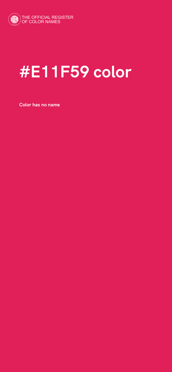 #E11F59 color image