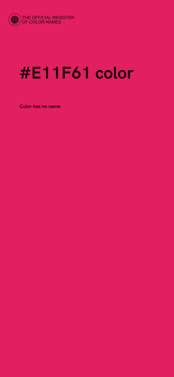 #E11F61 color image