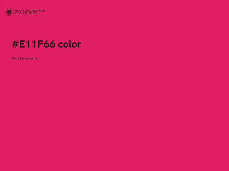 #E11F66 color image