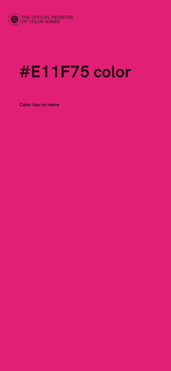 #E11F75 color image
