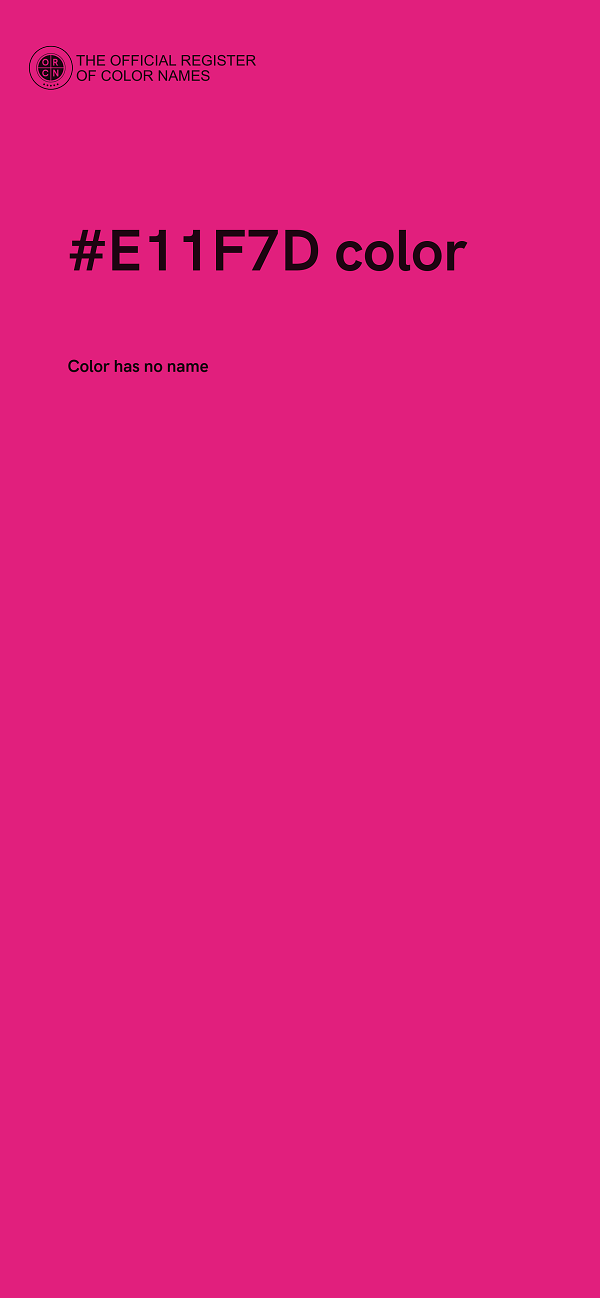 #E11F7D color image