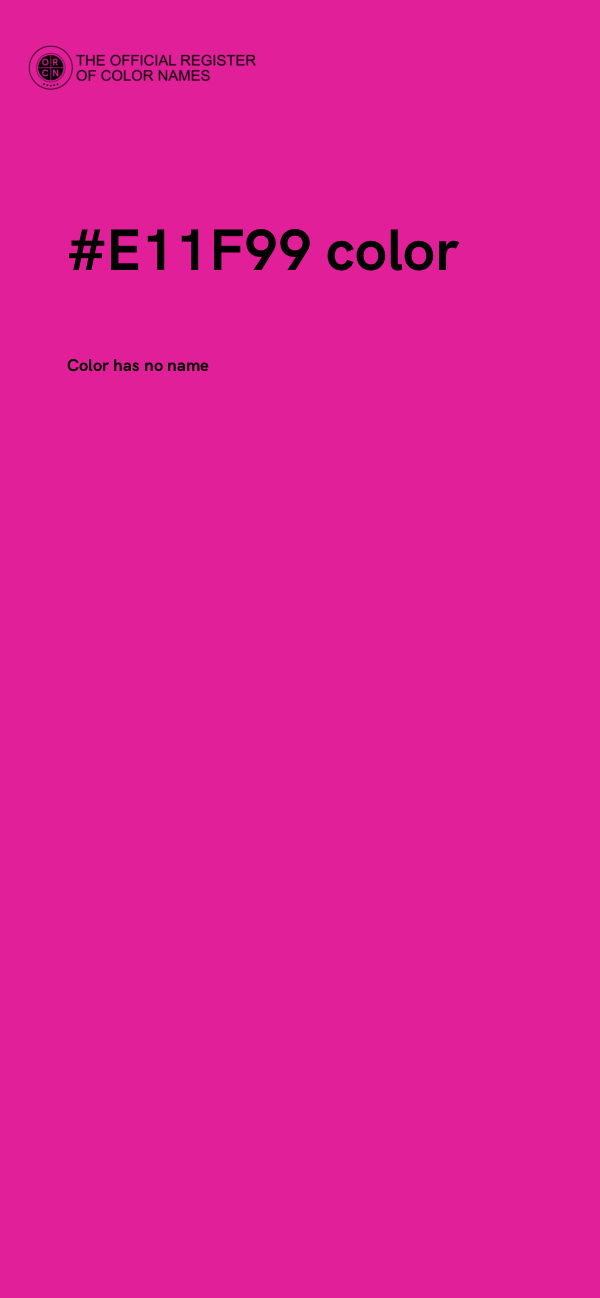 #E11F99 color image