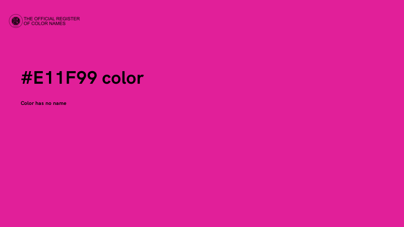 #E11F99 color image