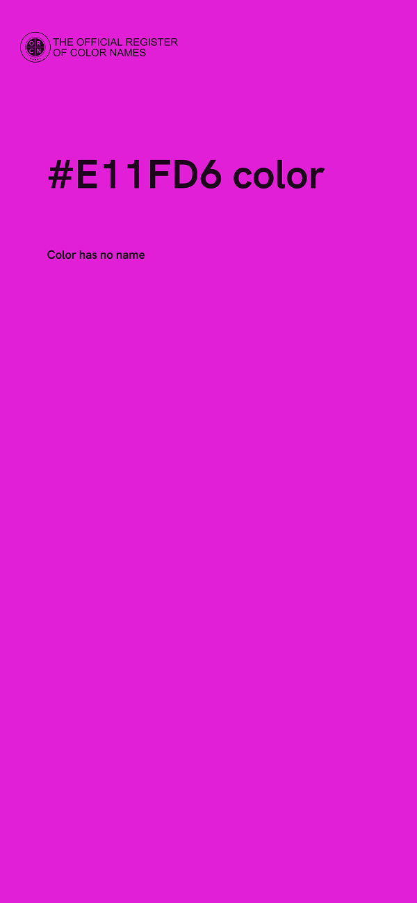 #E11FD6 color image