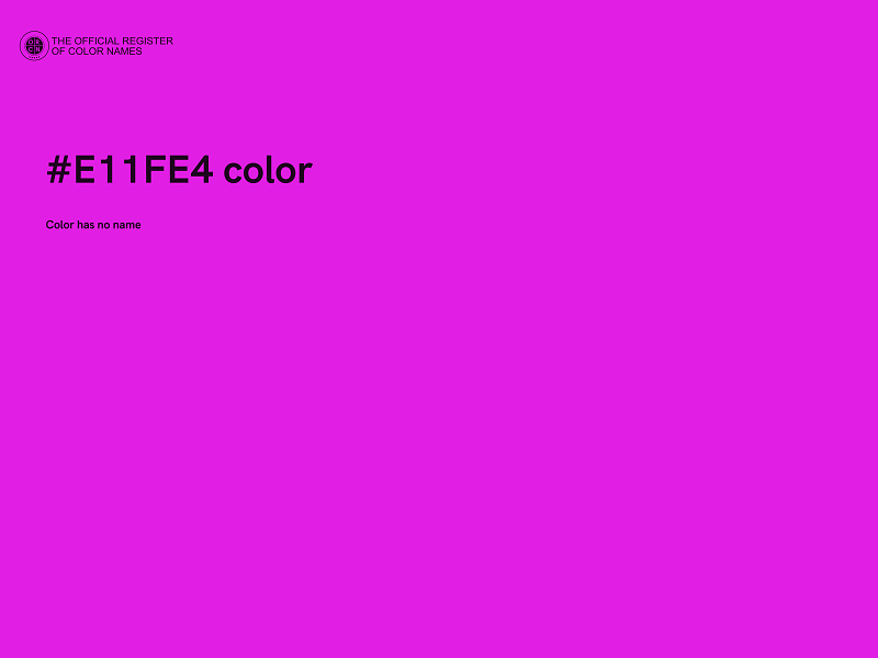 #E11FE4 color image