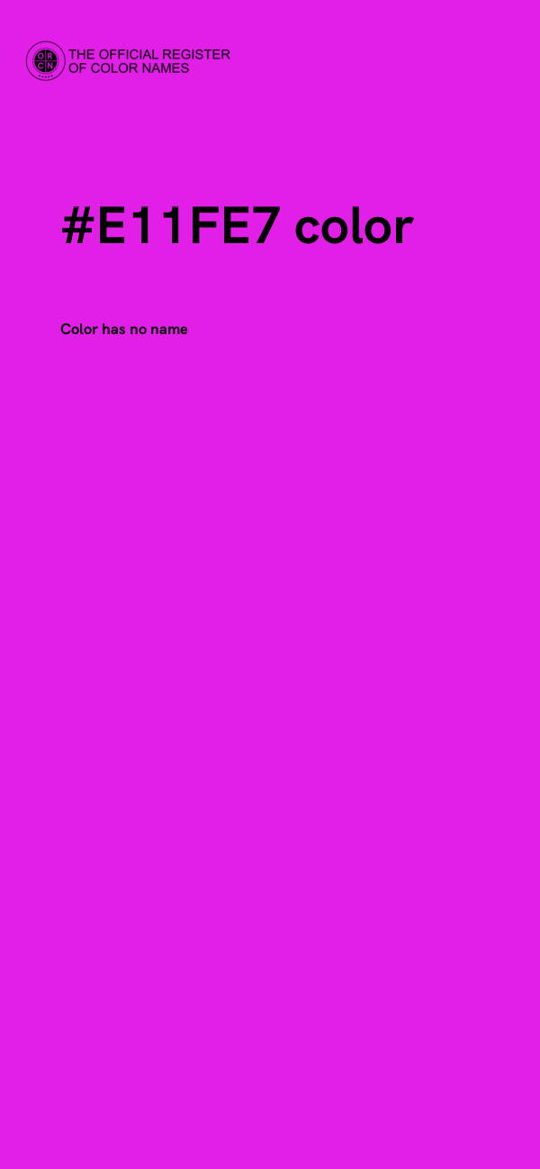 #E11FE7 color image