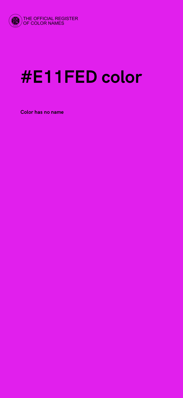 #E11FED color image