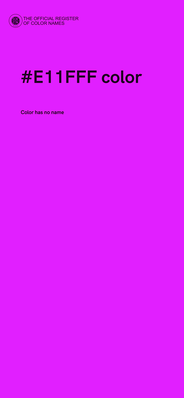 #E11FFF color image