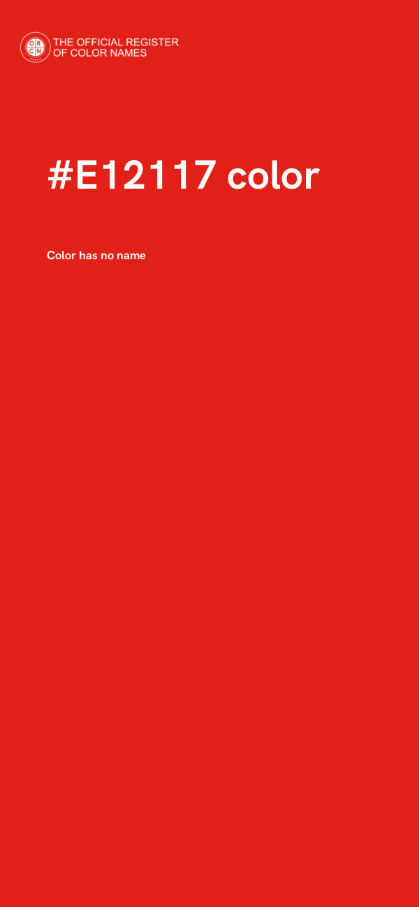 #E12117 color image