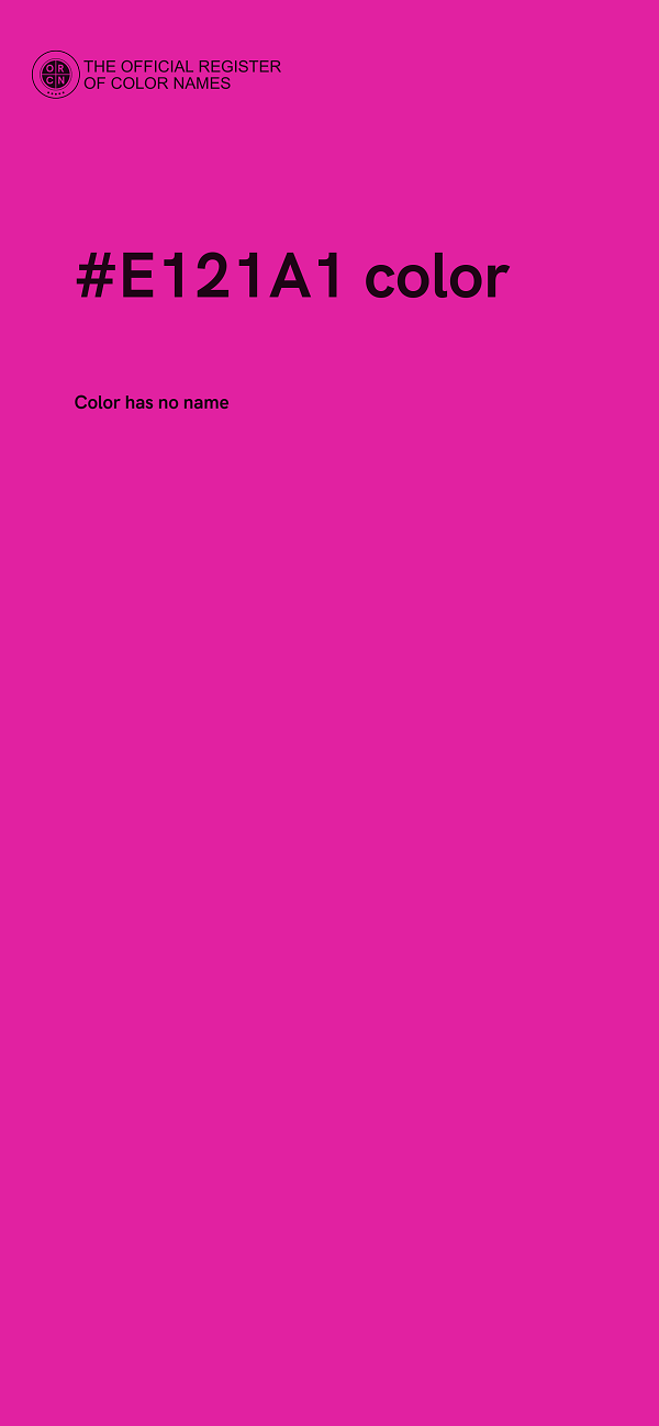 #E121A1 color image