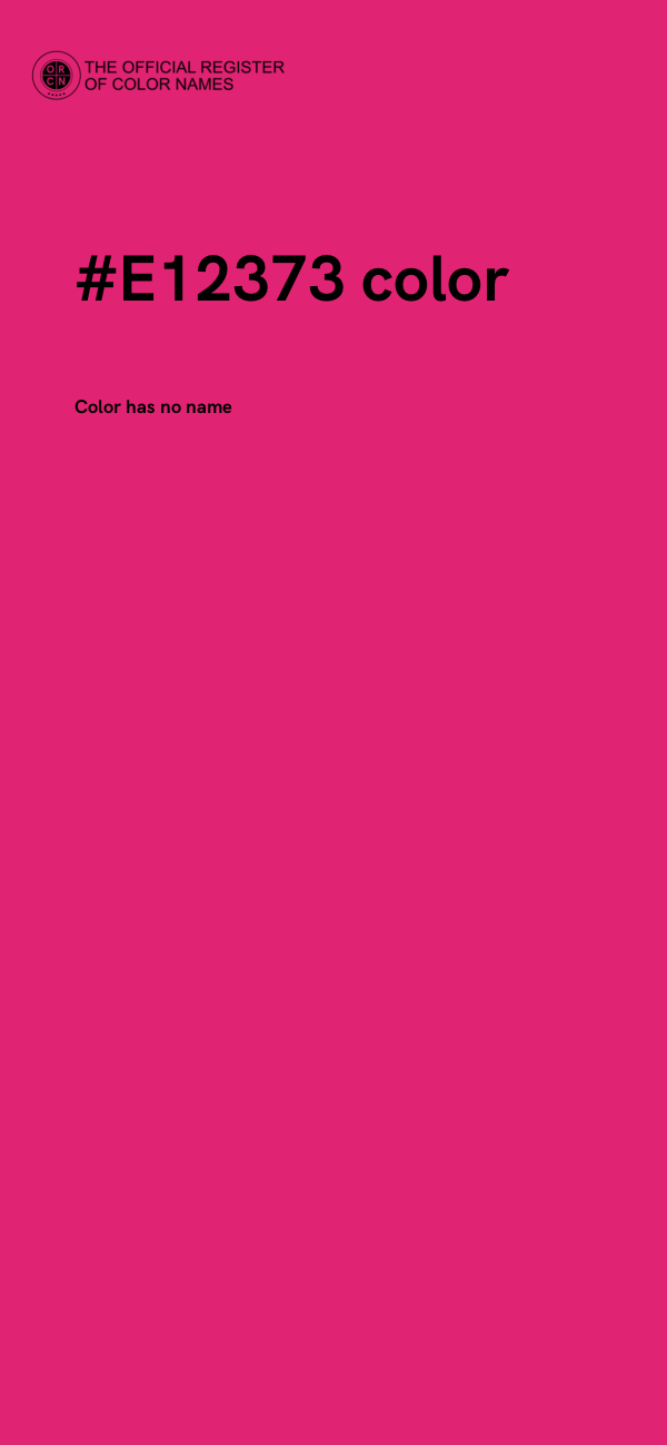 #E12373 color image