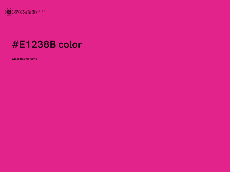 #E1238B color image