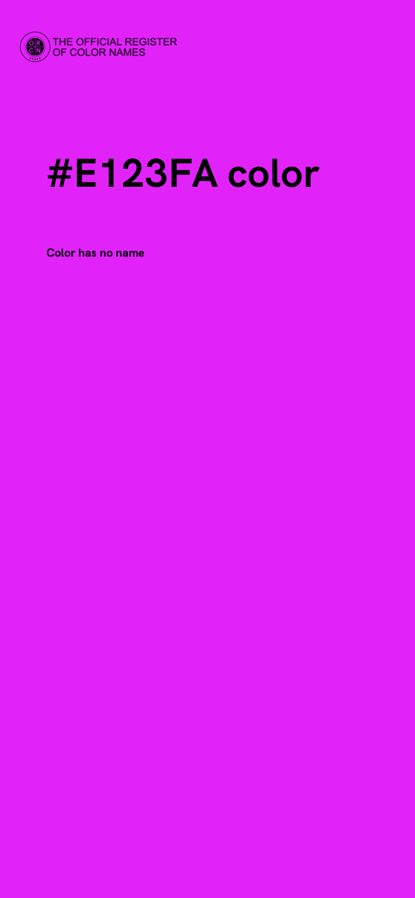#E123FA color image