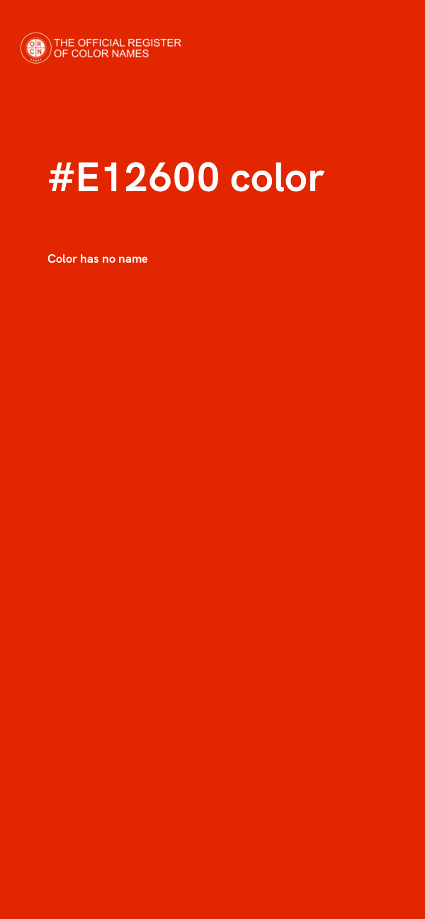 #E12600 color image