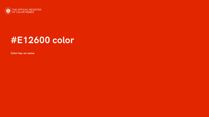 #E12600 color image