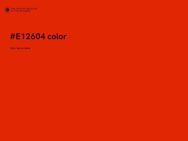 #E12604 color image