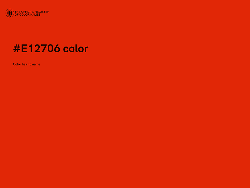#E12706 color image