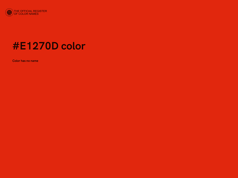 #E1270D color image