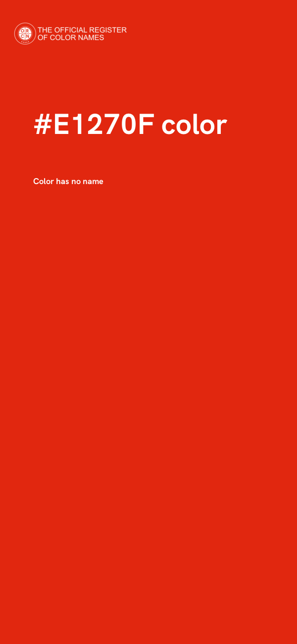 #E1270F color image