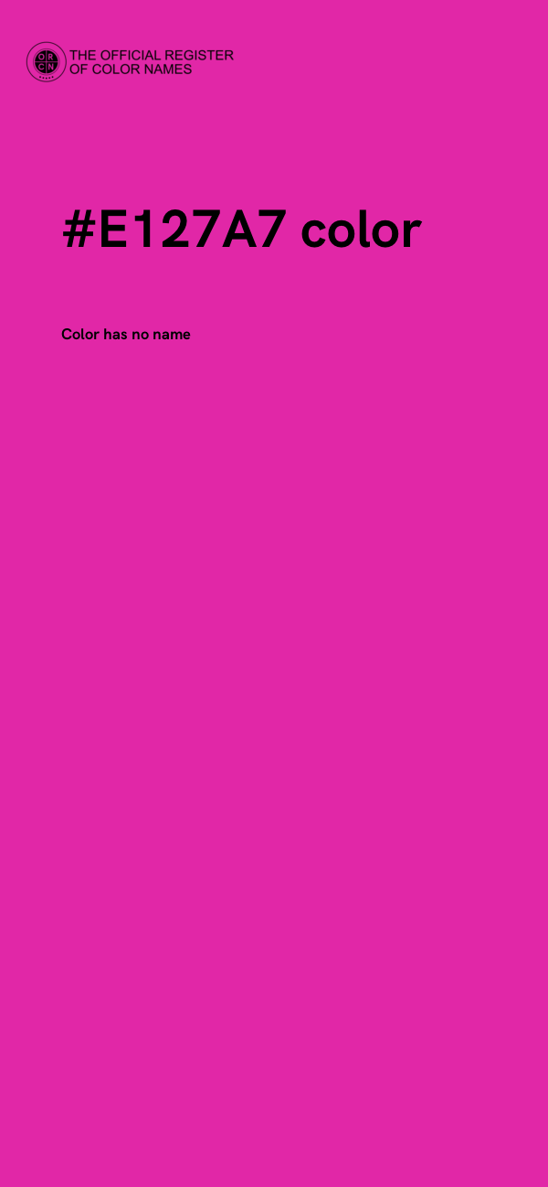 #E127A7 color image