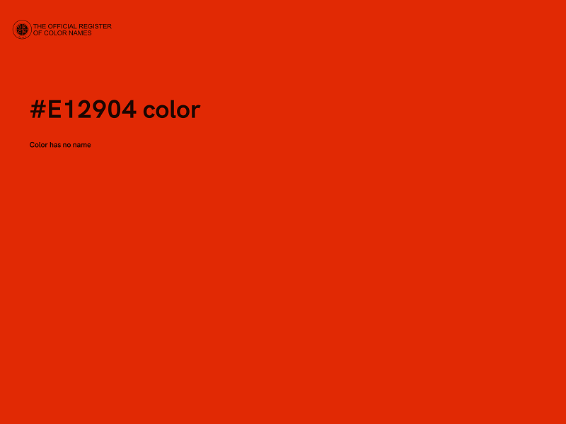 #E12904 color image