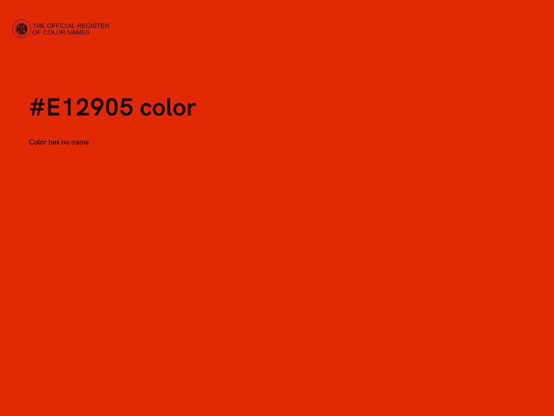 #E12905 color image