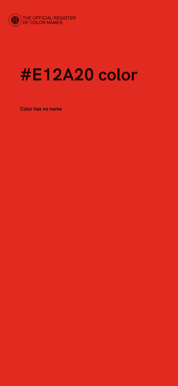 #E12A20 color image