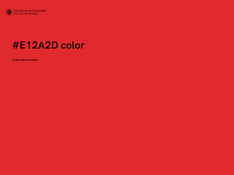 #E12A2D color image