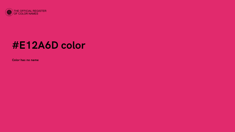 #E12A6D color image