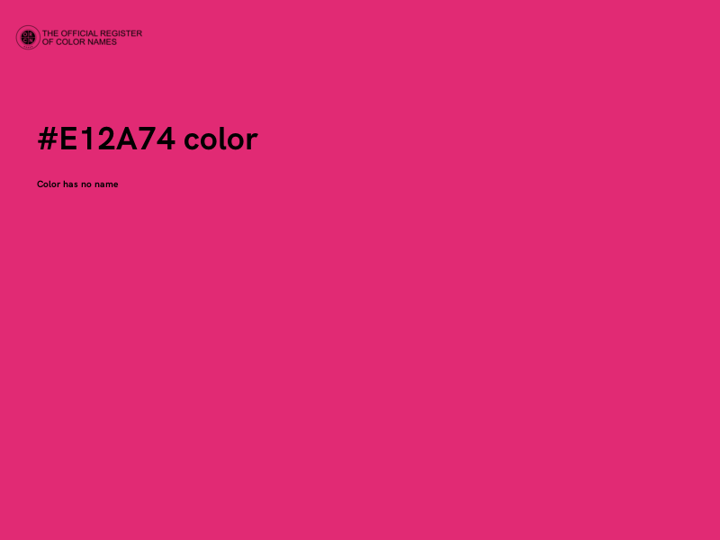 #E12A74 color image