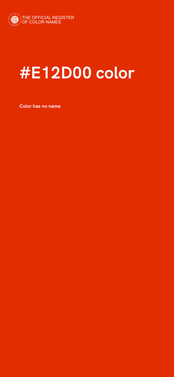 #E12D00 color image