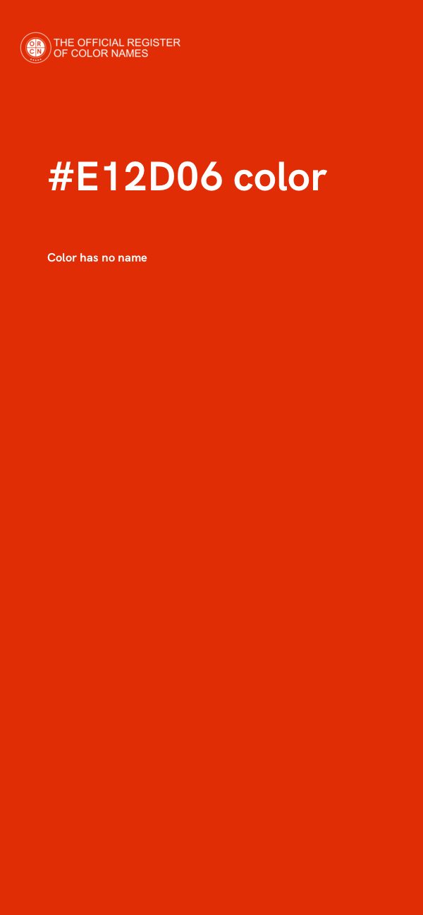 #E12D06 color image