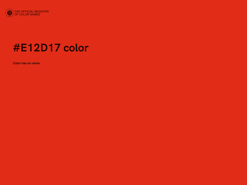 #E12D17 color image