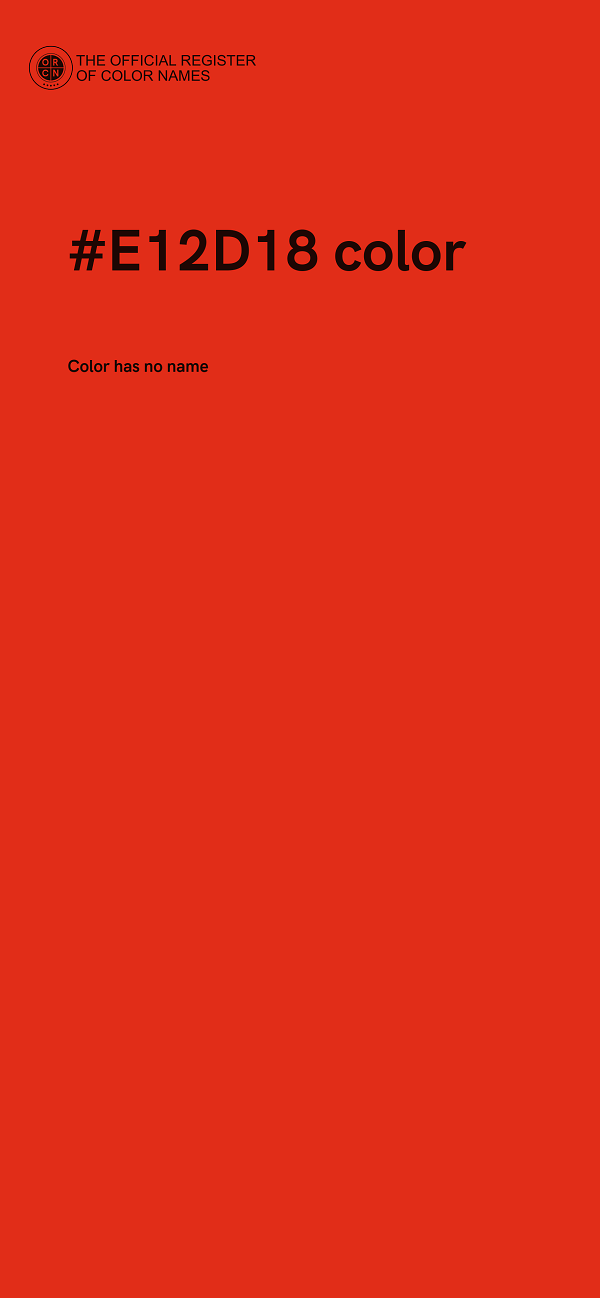 #E12D18 color image
