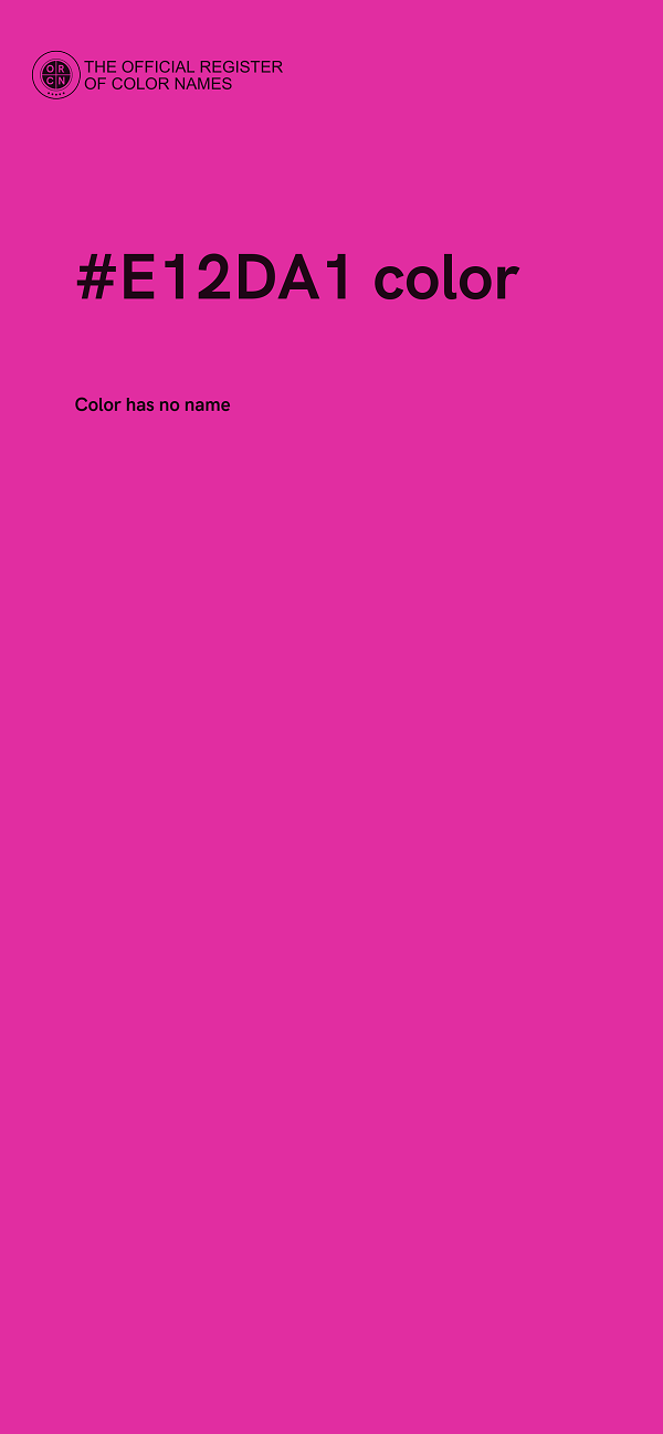 #E12DA1 color image