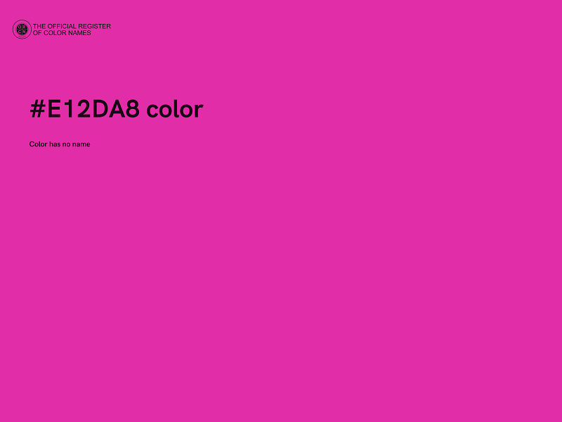 #E12DA8 color image