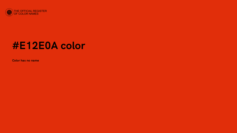 #E12E0A color image