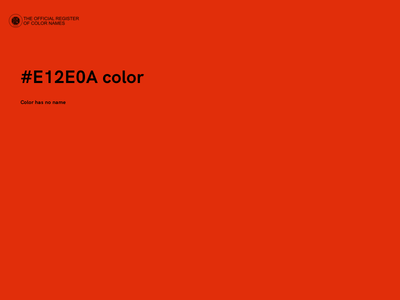#E12E0A color image