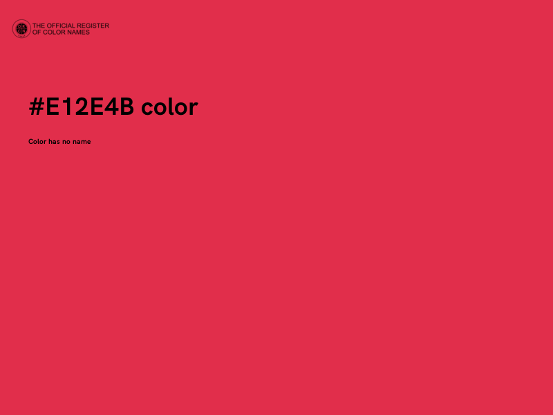 #E12E4B color image