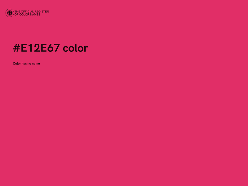 #E12E67 color image