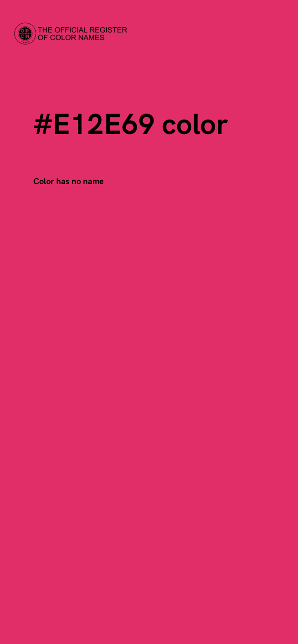 #E12E69 color image