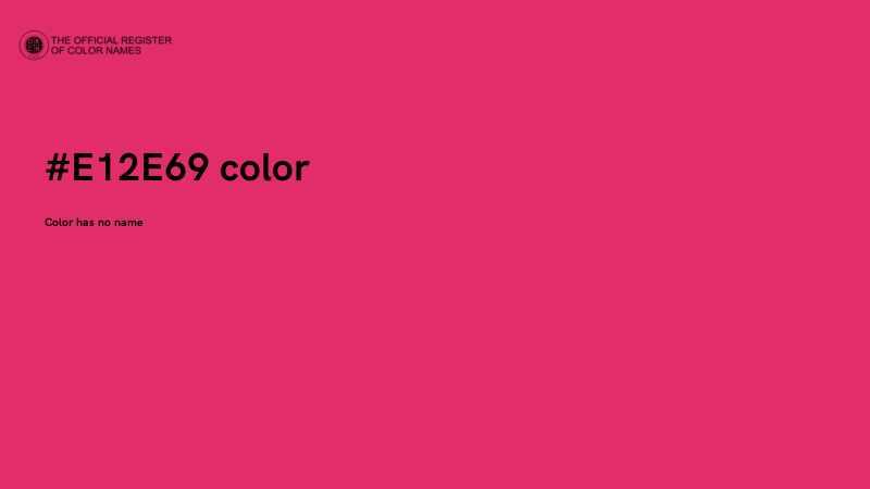 #E12E69 color image
