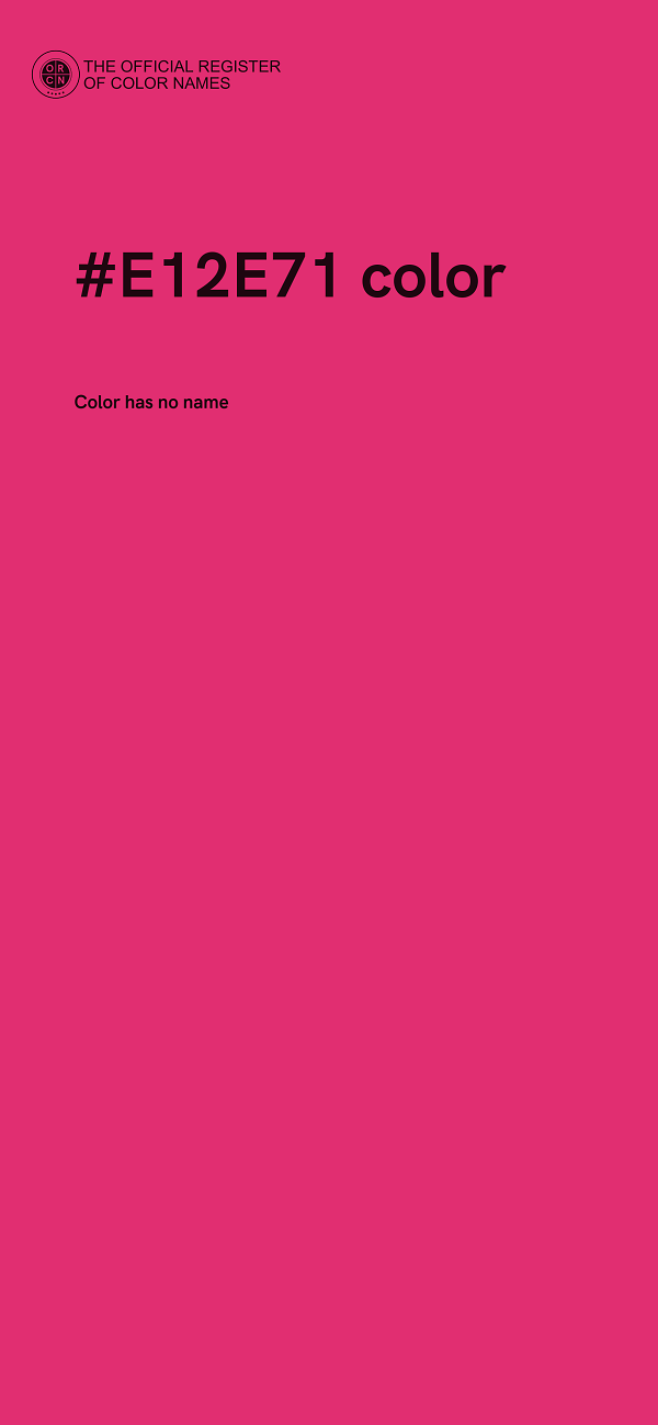 #E12E71 color image