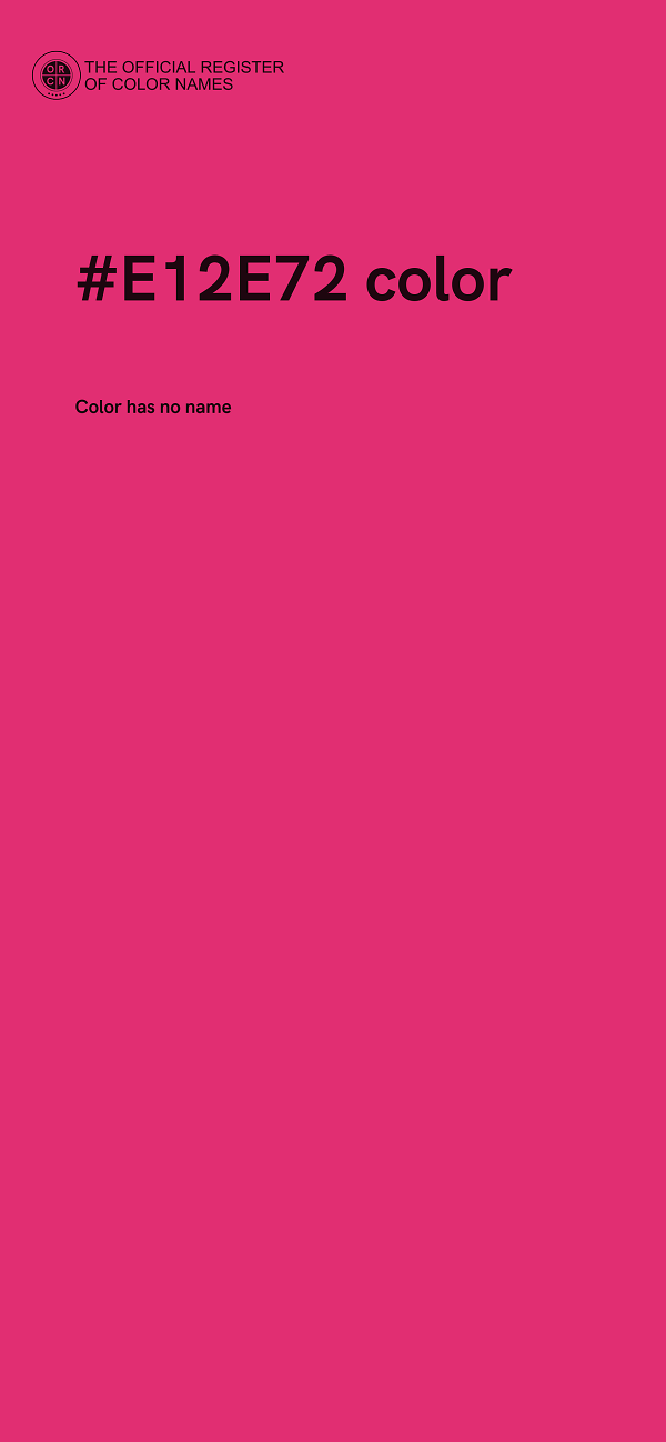 #E12E72 color image