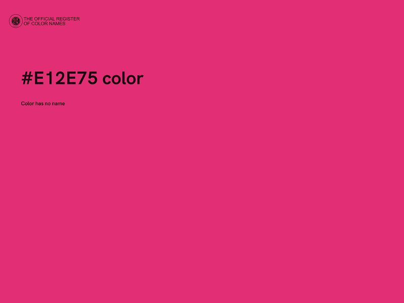 #E12E75 color image