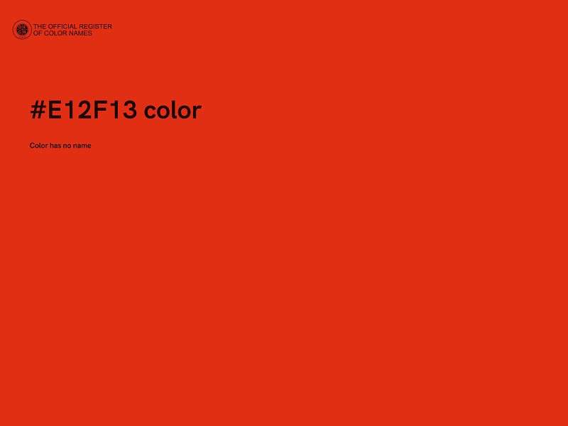 #E12F13 color image