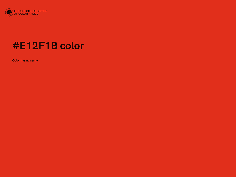 #E12F1B color image
