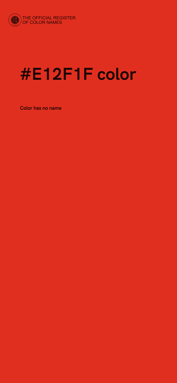 #E12F1F color image