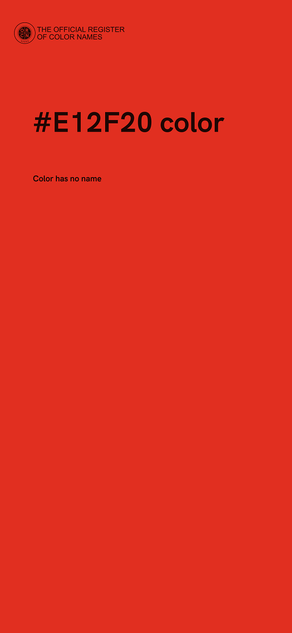 #E12F20 color image