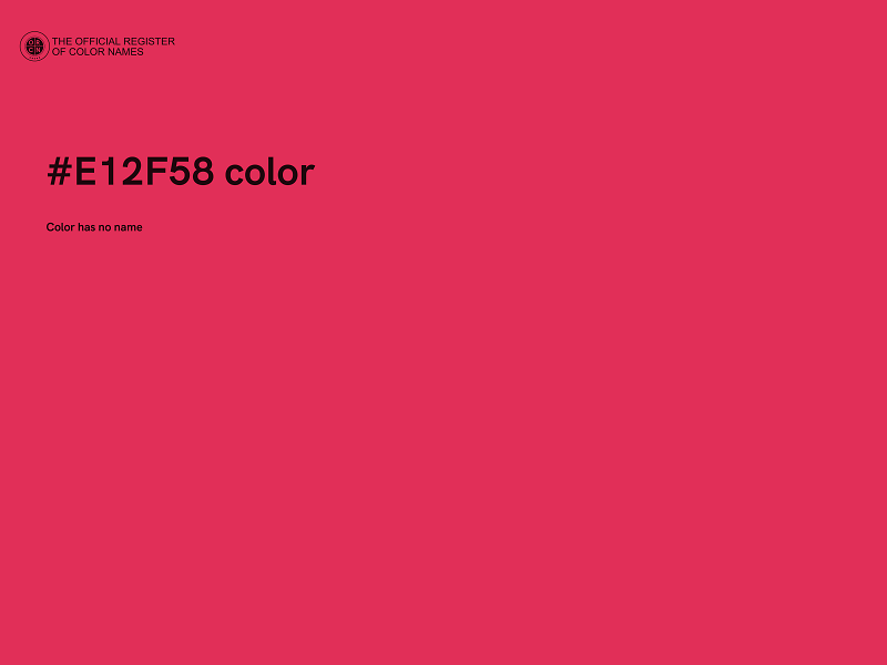 #E12F58 color image